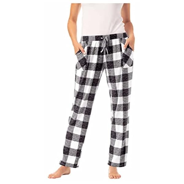 Lucky Brand Paquete de 2 pantalones de descanso de pierna recta para mujer con cordones y bolsillos